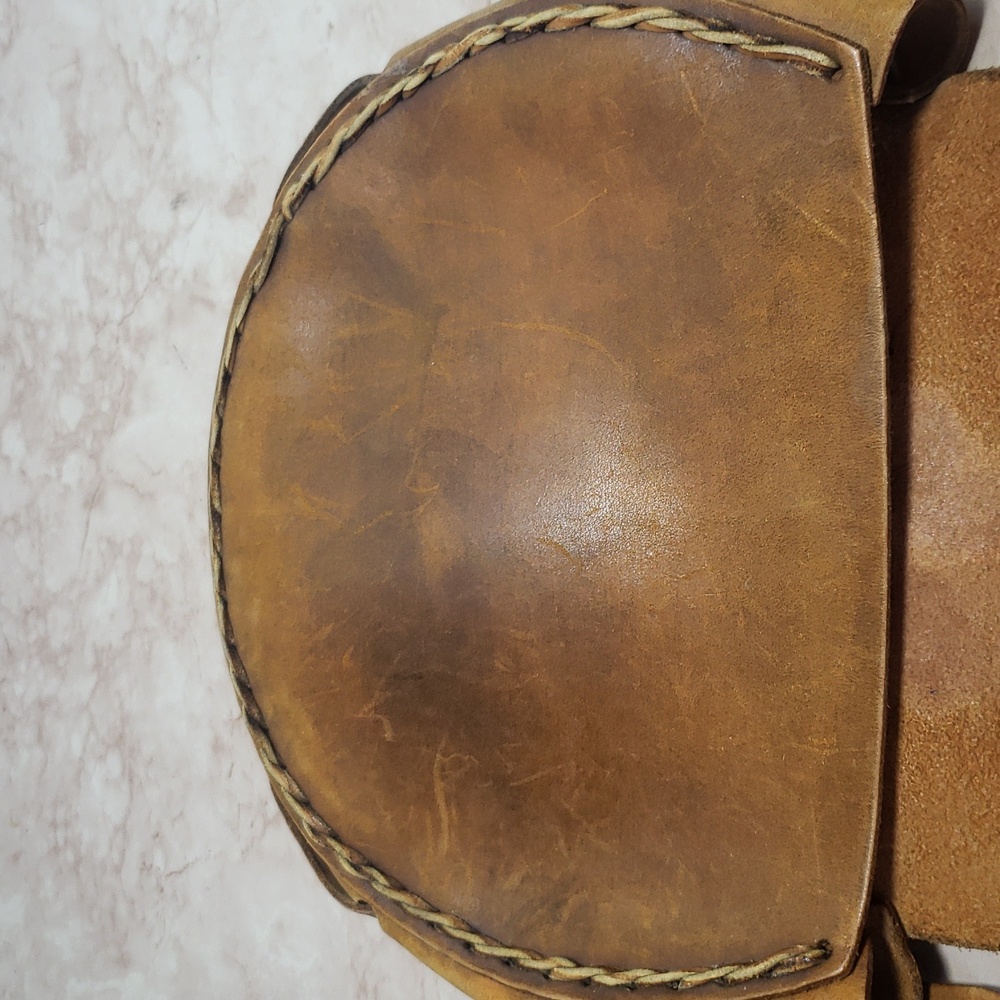 Vintage Style Brown Embossed Leather Shoulder Bag - Picture 7 of 7